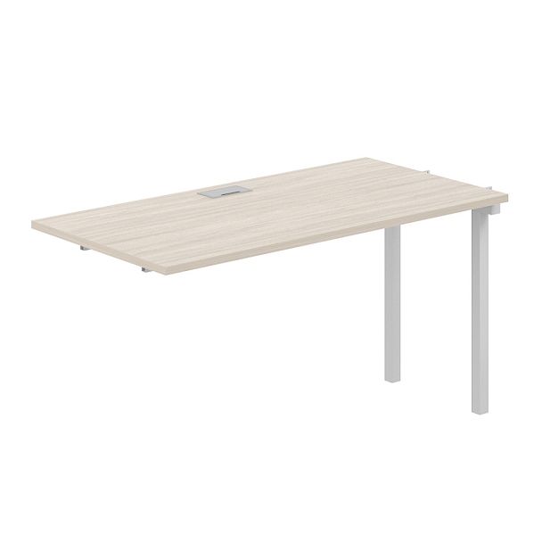 Секция  раб. станции Sigma s-b-s 3200х700х750 / профиль: 40х40 белый; столешница: дуб светлый - Вид 1