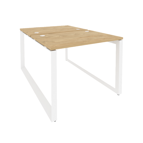Onix Рабочая станция на О-образном м/к O.MO-D.RS-2.1.7 Тиквуд светлый/Белый металл 980*1475*750 - Вид 1