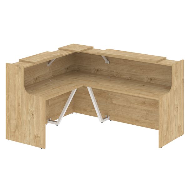 Ресепшн Г-образный "Onix" O.R-K-28 тиквуд светлый - Вид 1