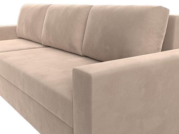 Угловой диван Траумберг Лайт левый (полностью велюр бежевый) - Вид 4