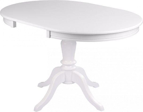 Стол деревянный раздвижной Элат D90(130)х90х76 Белый - Вид 6