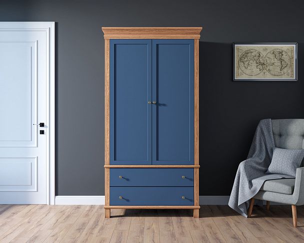 Шкаф двухстворчатый "Jules Verne" из березы и ясеня JV27ETGYB - Вид 3