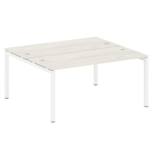 Metal System Quattro Р. ст. на П-образном м/к 50БП.РАС-СП-2.4 Дуб наварра/Белый металл 1600*1475*750 - Вид 1