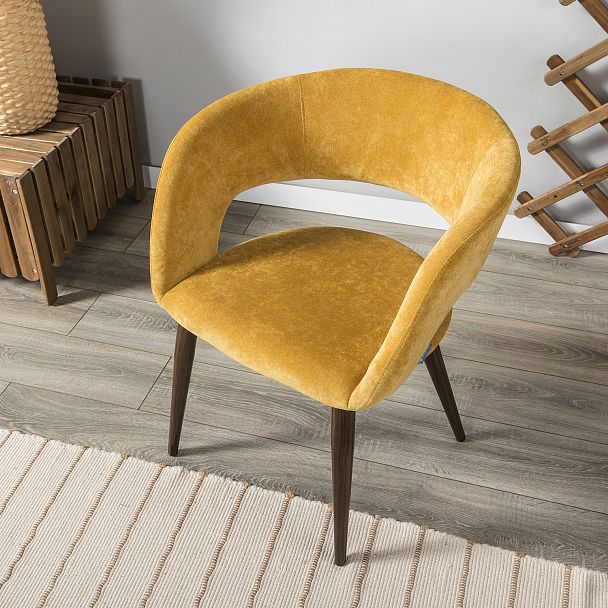 Кресло Hugs желтый/т.орех - Вид 12