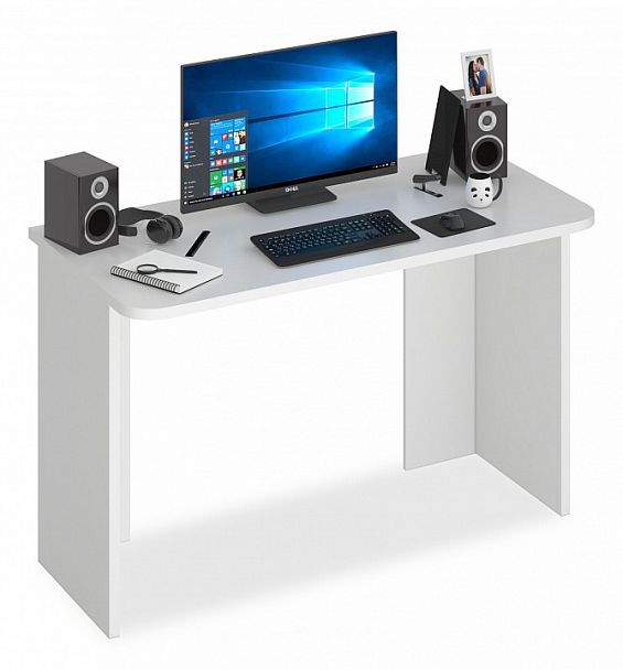 Стол офисный Домино Lite СКЛ-Прям120Р Белый - Вид 1