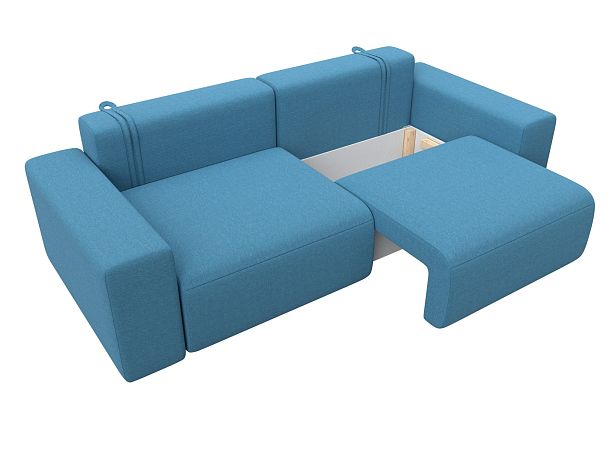 Диван прямой Лига-036 НПБ Классик Рогожка голубой - Вид 7