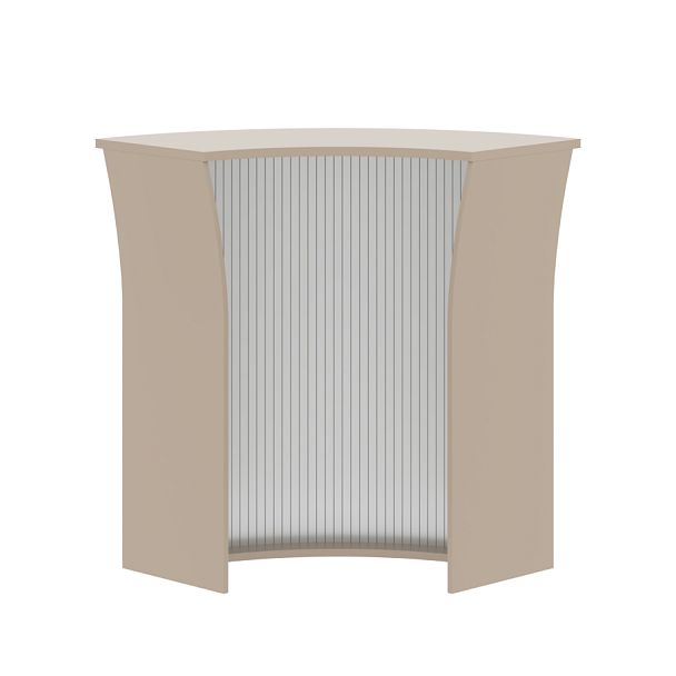 Стойка ресепшн угловая РС-5 Мокачино/Металлик 935х935х1150 IMAGO - Вид 1