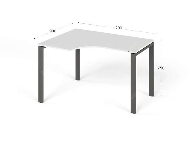 ЛАЙТ / LIGHT RLG016-10x9L Угловой стол 120x90x75 Белый - Вид 2