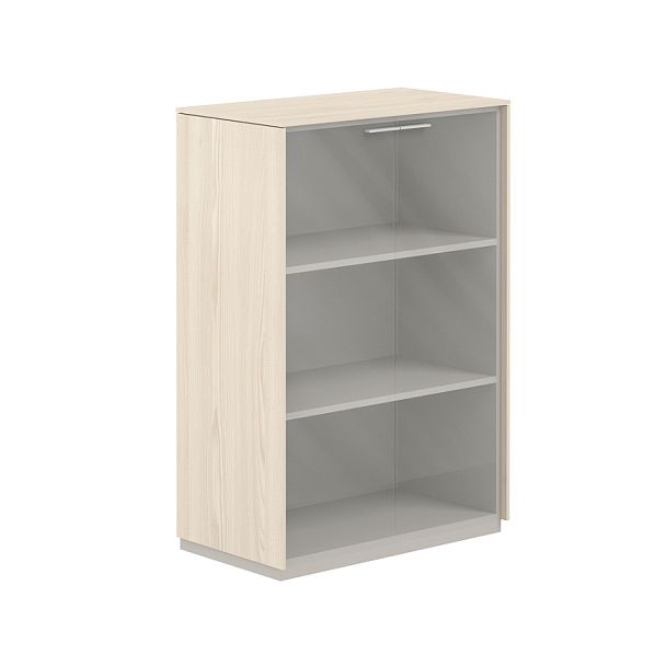 Шкаф средний со стеклом прозрачн. Atlas GL, обвязка YN / 824х450х1200 - Вид 1