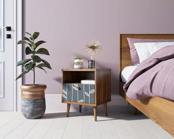 Тумбочка Berber с одним ящиком 18 принт арт BB06/Print_18, разноцветная - Вид 3