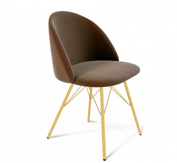 Стул Sheffilton SHT-ST35/S37 кофейный ликер/золото - Вид 1