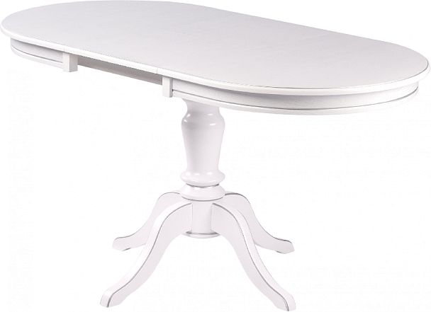 Стол деревянный раздвижной Анфея 110(150)х75х76 Белый с серебряной патиной - Вид 6