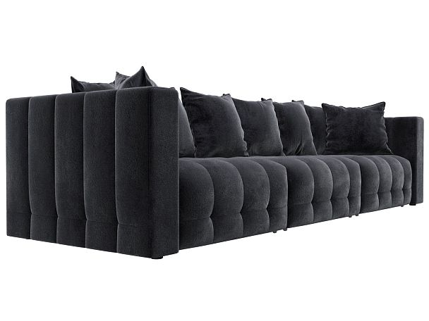 Диван прямой Лига-052 НПБ Лонг Велюр серый - Вид 3