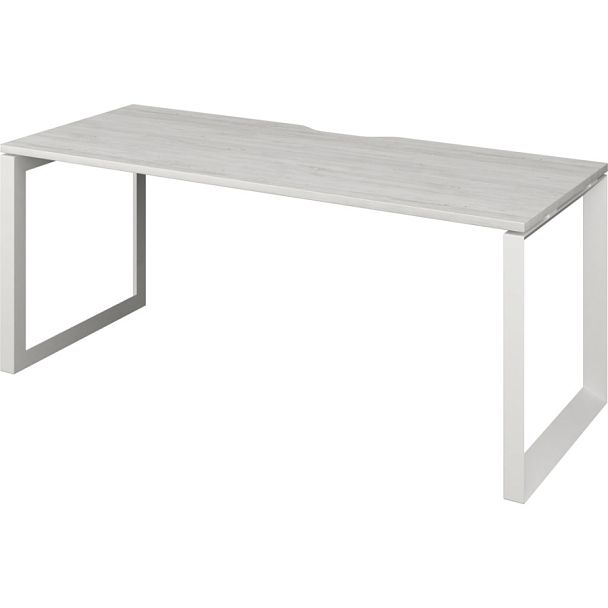 Стол на металлокаркасе НТМП.О-200 Сосна винтер/Белый 2000x730x750 Аргентум-МП - Вид 1
