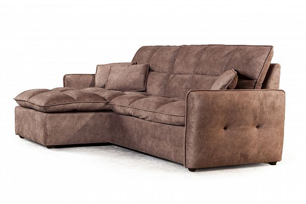 Rio диван-кровать с шезлонгом, замша camel - Вид 2