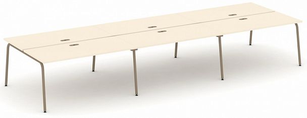 Рабочая станция на 6 мест "ESTETICA" ES.D.RS-6.4-LK Сатин - Вид 1