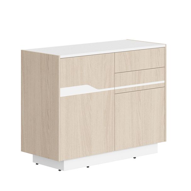 Тумба СФ-572102 Дуб светлый/Белый премиум 1030х430х814 LINE - Вид 1
