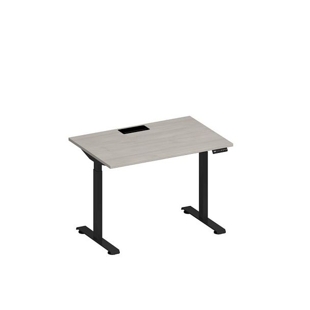Стол письменный на электроприводе с заглушкой Elevo А2 ЧР 001 ДШ дуб шамони/ черный гладкий - Вид 1