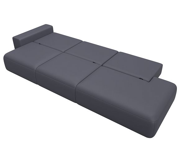 Диван прямой Лига-036 НПБ Модерн Лонг подлокотник слева Экокожа серый - Вид 10