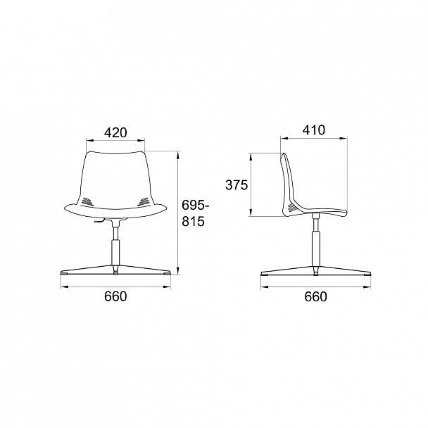 Стул Race с мягким сиденьем, фиолетовый - Вид 6