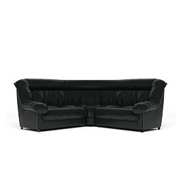 Диван угловой 2У2 Эдельвейс Ed/2y2 экокожа черная CN1114 - Фото предпросмотра