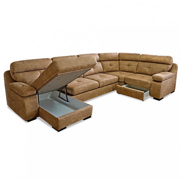 Угловой диван "Рейн" кожа - Вид 2