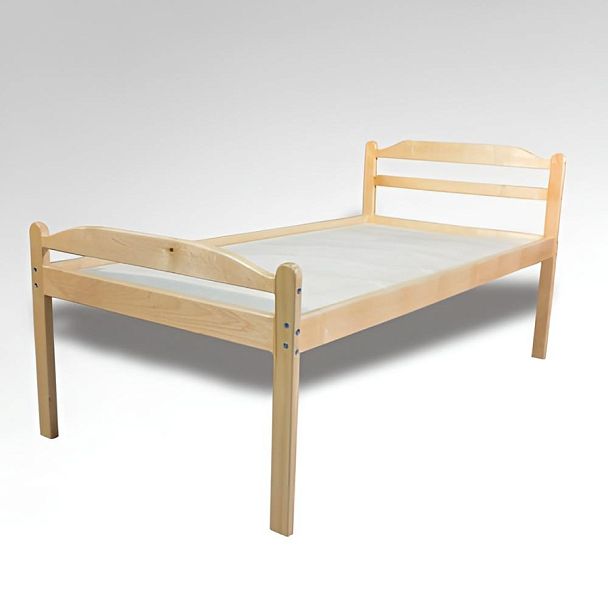 Кровать детская Ника (массив, лак), настил ДВП, 1400 - Вид 1