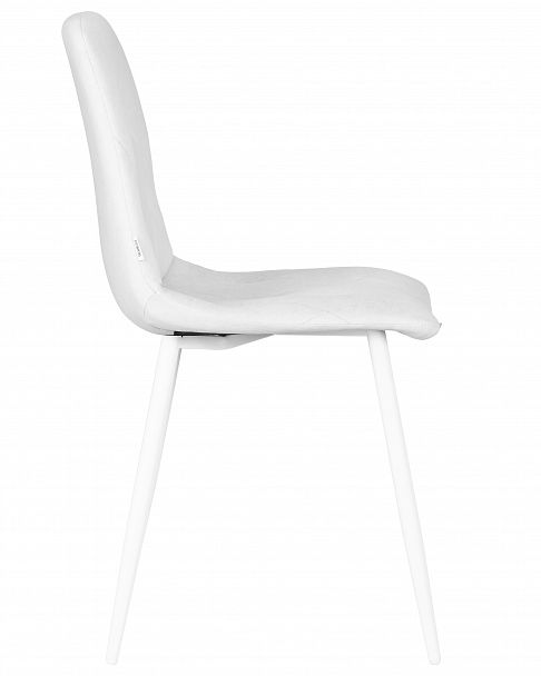 Стул обеденный DOBRIN CHILLY ROMBO (Светло-серый Simple 29, основание белое) - Вид 3