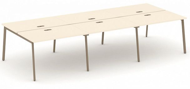 Рабочая станция на 6 мест "ESTETICA" ES.D.RS-6.2-LP Сатин - Вид 1