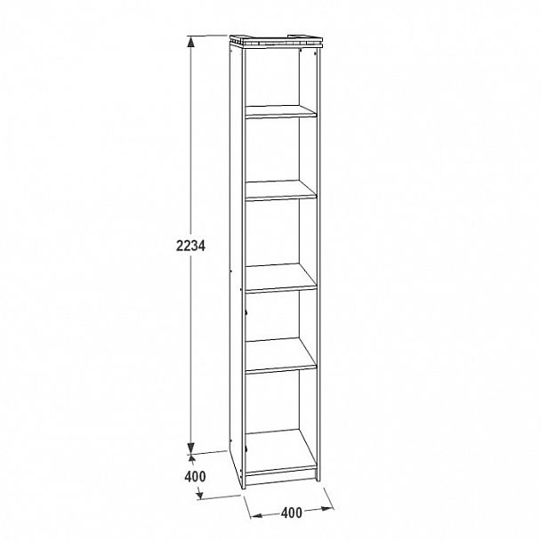 Шкаф полуоткрытый №1 "Ольга 13" - Вид 2