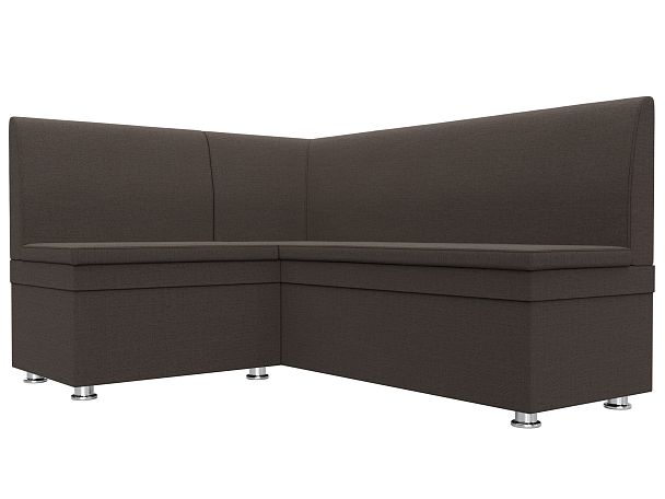 Диван кухонный угловой Уют левый угол Рогожка коричневый - Вид 3