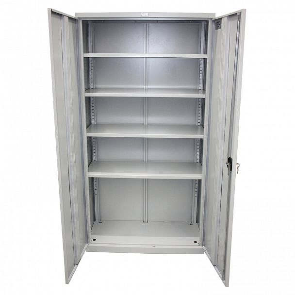 Шкаф металлический офисный BRABIX "MK 18/91/37", 1830х915х370 мм, 45 кг, 4 полки, разборный, 291135, S204BR180102 - Вид 4