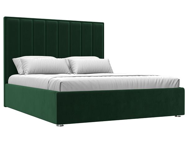 Интерьерная кровать Афродита 160 (полностью велюр зеленый) - Вид 1