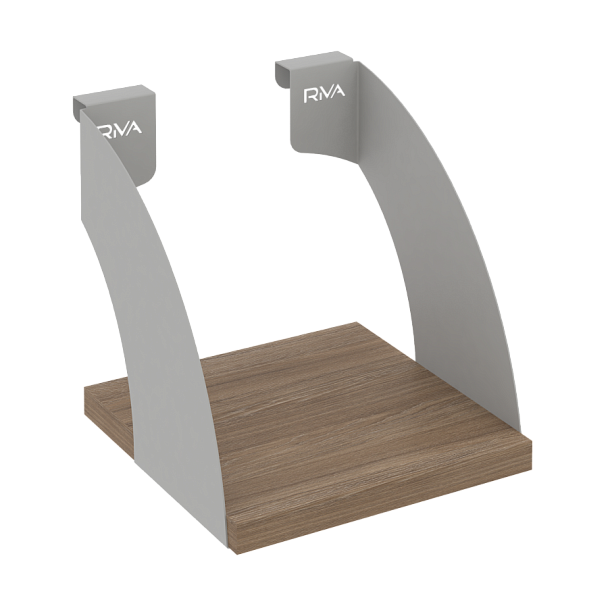 Навесные полки. Кронштейны+ЛДСП полка 200мм MAN-41-2 Дуб аризона/Серый металл 200*220*200 - Вид 1