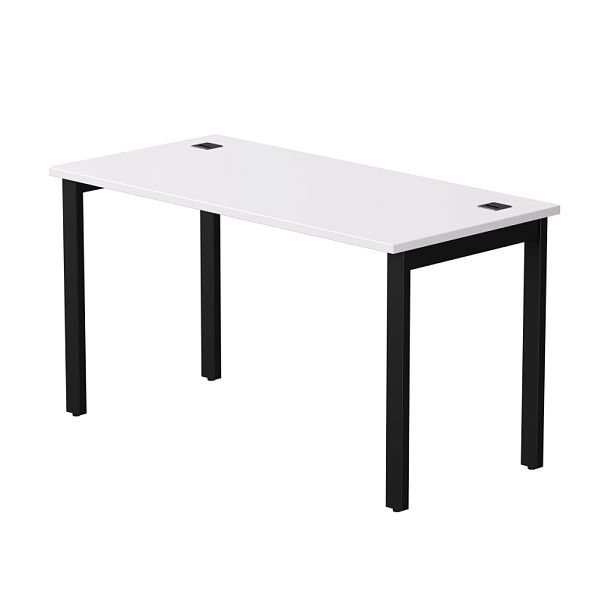 Стол прямой Everprof EVO на металлокаркасе 1380х670х755 мм Белый/Черный - Вид 1