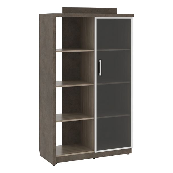 Шкаф СФ-534182 Бетон чикаго тем F187 ST9/Дрифтвуд H3090 ST22 1037х454,5х1770 WOOD&STONE - Вид 1