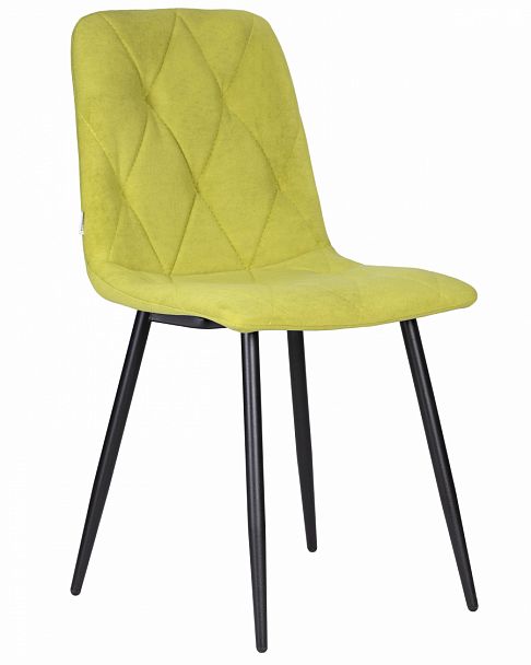 Стул обеденный DOBRIN CHILLY ROMBO (Лайм Simple 14, основание черное) - Вид 1