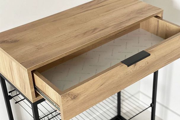 Обувница Краш LMN-13.2555 черный муар/дуб крафт золотой - Вид 7