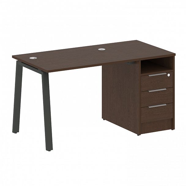 Рабочая станция "Metal System" БА.РС-СТП -1.1 венге/антрацит - Вид 1