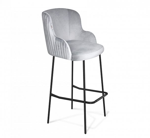 Стул барный Sheffilton SHT-ST39-1/S29 серое облако/черный муар - Вид 2