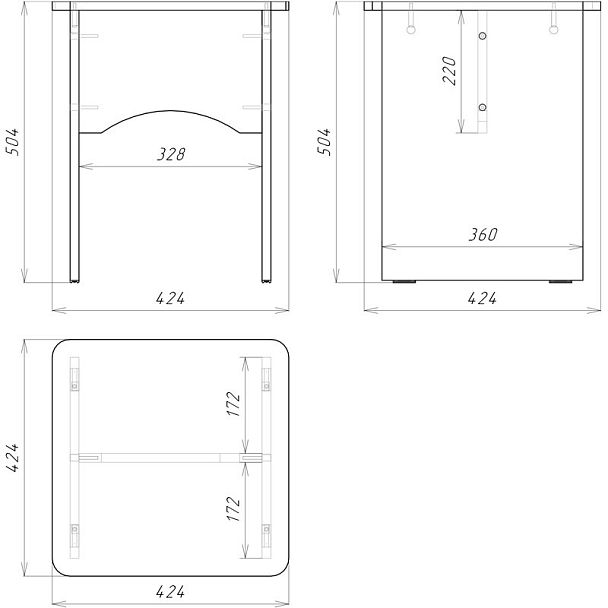 КУКОЛЬНАЯ ИГРОВАЯ МЕБЕЛЬ СТОЛ КУКОЛЬНЫЙ (ЦВЕТНОЙ) - Вид 2