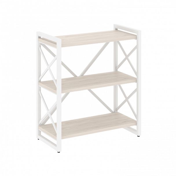 Стеллаж на опорах "Loft" VR.L-MST.O-3.8 денвер светлый/белый - Вид 1