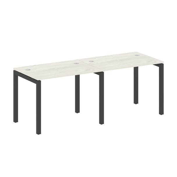 Metal System Quattro Р. ст. на 2 раб. места на П-образном м/к 50БП.СМ-2.1 Дуб наварра/Антрацит металл 2000*720*750 - Вид 1