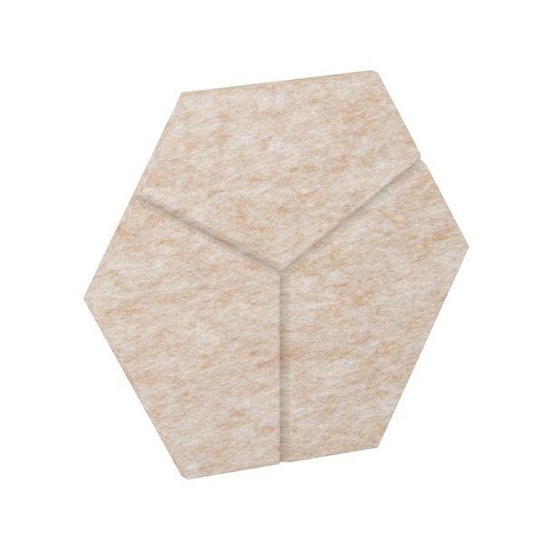 AcustiX Настенная панель шестигранная (3 луча) VE.NP-6G3L-300 Крем-брюле 600*520*12
(сторона 300мм) - Вид 1