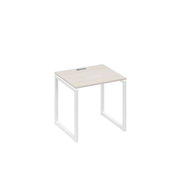 Стол письменный на металлокаркасе QUATTRO A4 А4 Б4 011 БП дуб / металлокаркас белый - Вид 1