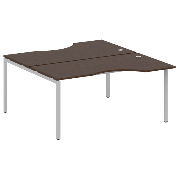 Metal System Quattro Р. ст. криволинейная на П-образном м/к 40БП.РАС-СА-2.1 Венге/Серый металл 1600*1835*750 - Вид 1