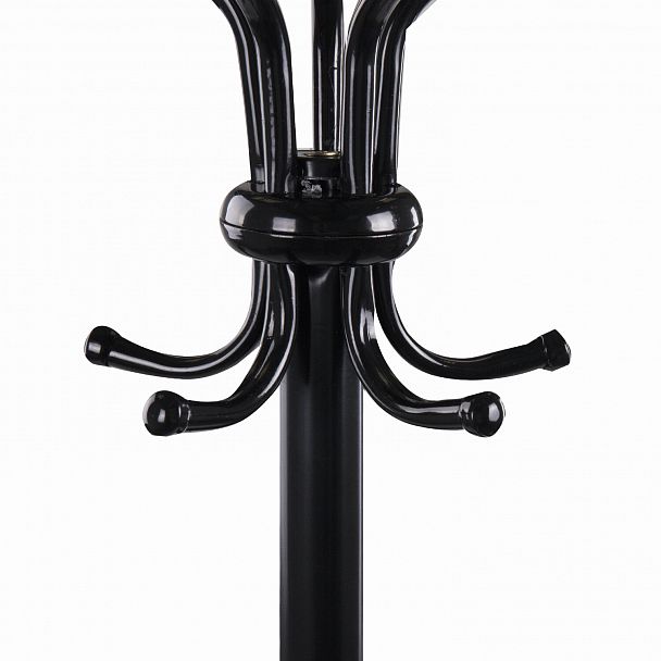 Вешалка-стойка "Ажур-2", 1,89 м, основание 46 см, 5 крючков, металл, черная - Вид 5