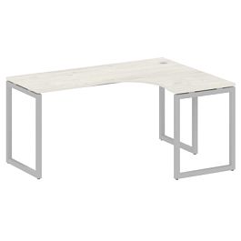 Metal System Quattro Стол криволинейный правый на О-образном м/к 40БО.СА-4 (R) Дуб наварра/Серый металл 1600*1200*750 - Фото предпросмотра