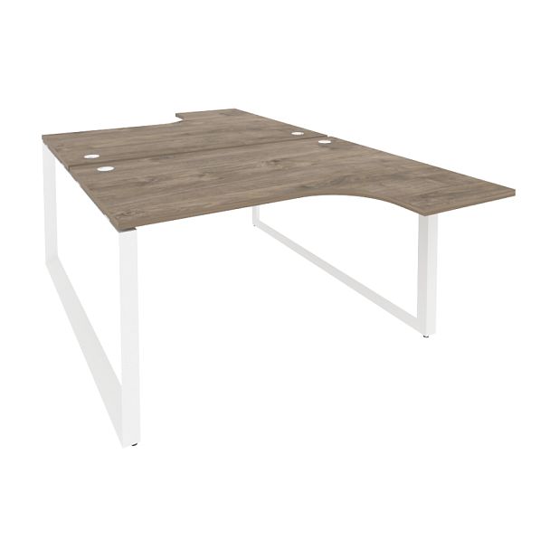 Onix Рабочая станция на О-образном м/к O.MO-D.SA-3 Тиквуд темный/Белый металл 1380*2395*750 (1635/460) - Вид 1