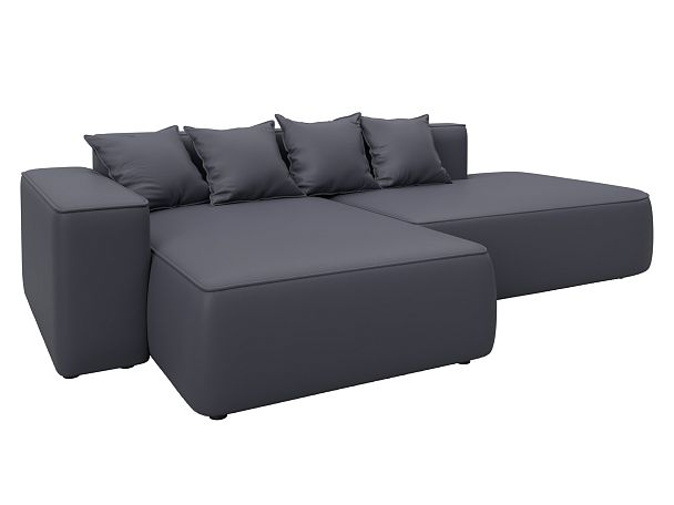 Диван угловой Лига-065 угол левый Экокожа серый - Вид 2